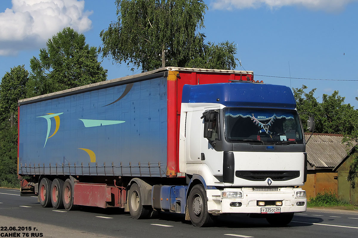 Волгоградская область, № У 335 ОС 34 — Renault Premium ('1996)