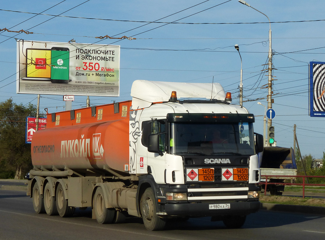 Волгоградская область, № Р 980 КА 34 — Scania ('1996) P114G