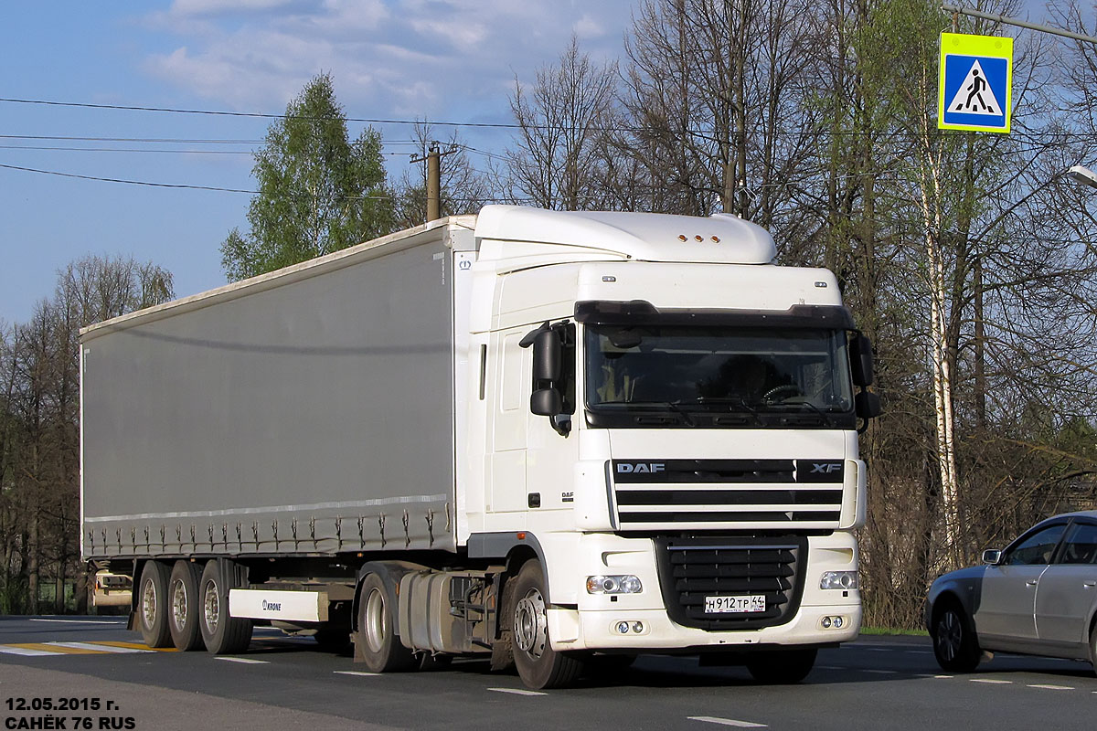 Костромская область, № Н 912 ТР 44 — DAF XF105 FT