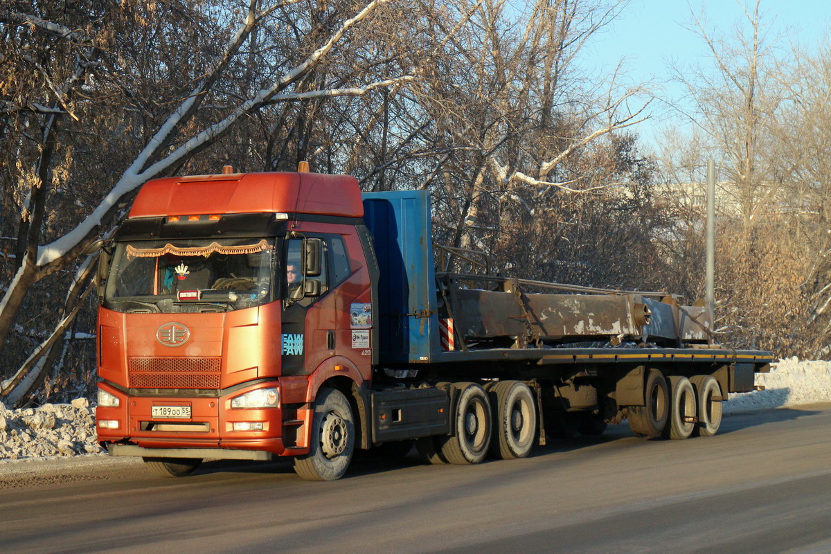 Омская область, № Т 189 ОО 55 — FAW J6 CA4250