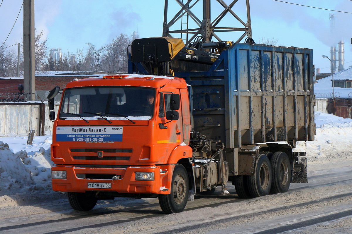 Омская область, № Т 018 НУ 55 — КамАЗ-65115-L4