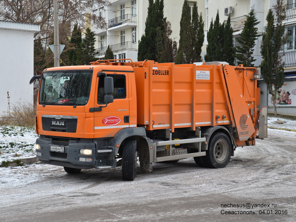 Севастополь, № А 446 КН 92 — MAN TGM 15.250