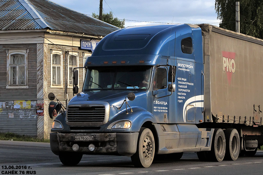 Вологодская область, № А 678 ОО 35 — Freightliner Columbia