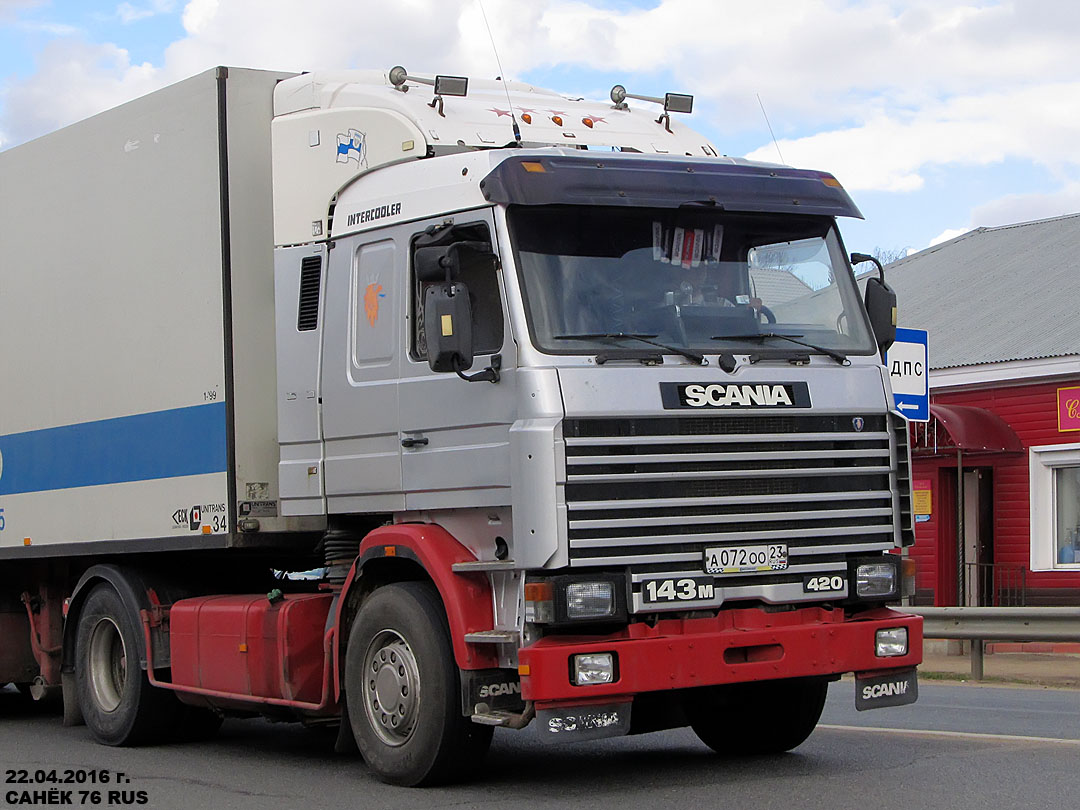 Краснодарский край, № А 072 ОО 23 — Scania (II) R143M