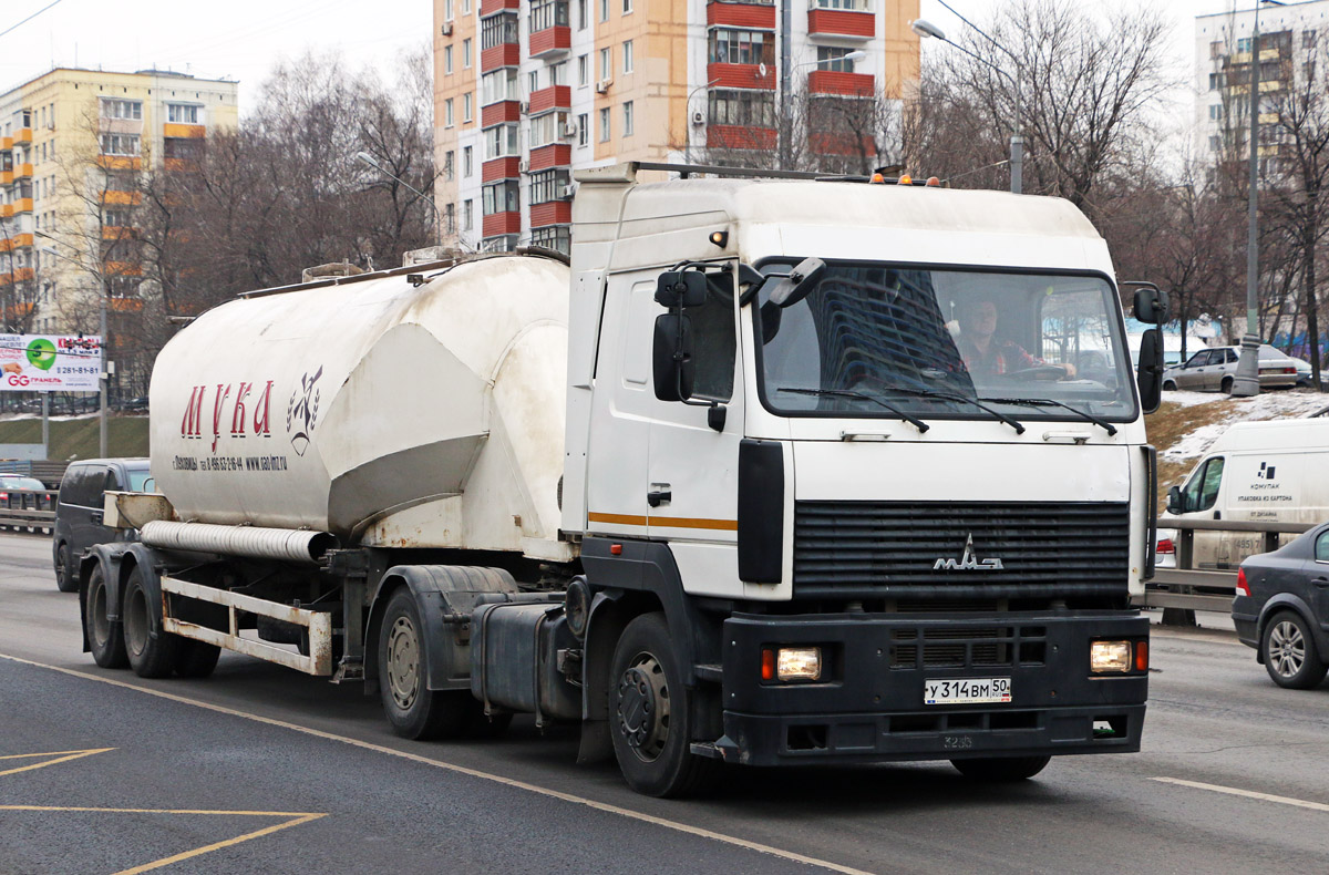 Московская область, № У 314 ВМ 50 — МАЗ-5440 (общая модель)