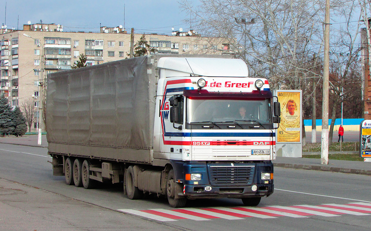 Донецкая область, № АН 4536 ІХ — DAF 95XF FT