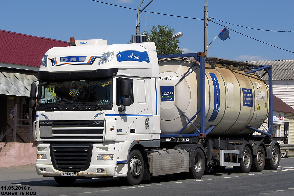 Московская область, № А 210 ЕС 750 — DAF XF105 FT