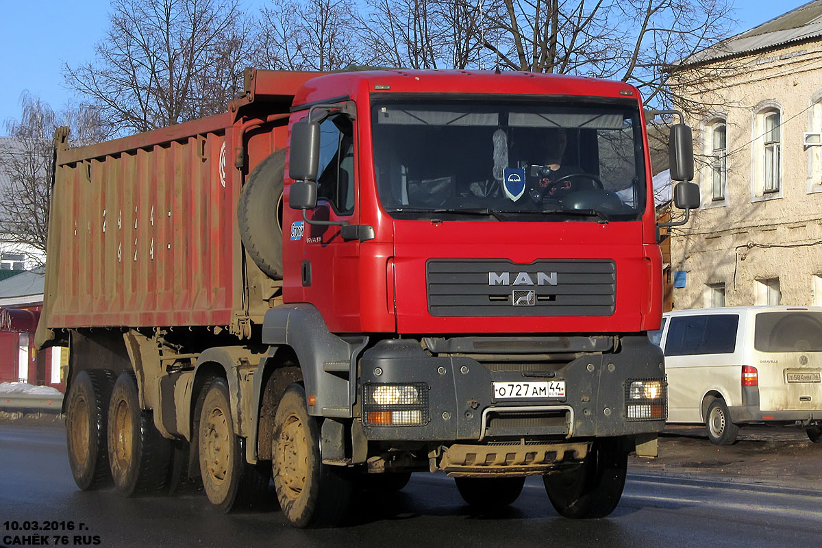 Костромская область, № О 727 АМ 44 — MAN TGA 41.480