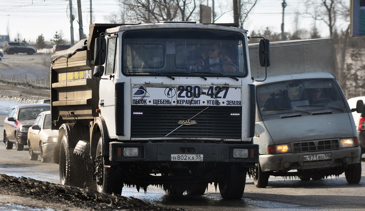 Омская область, № Н 802 КА 55 — МАЗ-555102