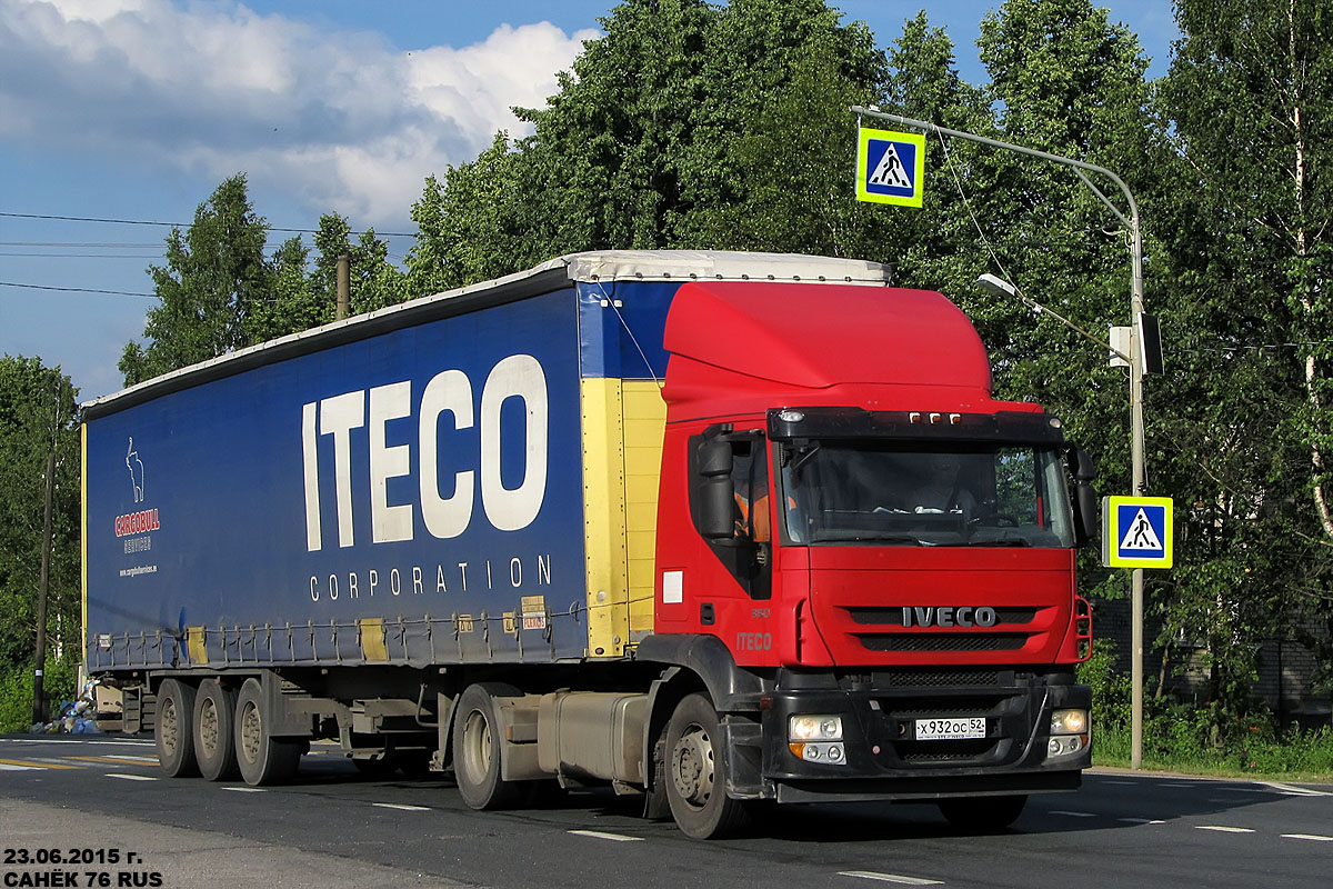 Нижегородская область, № Х 932 ОС 52 — IVECO Stralis ('2007) 350