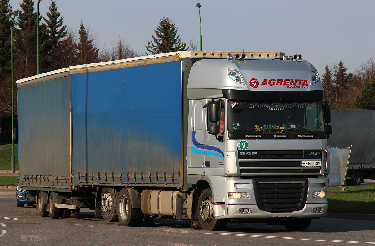 Литва, № HEK 537 — DAF XF105 FAR