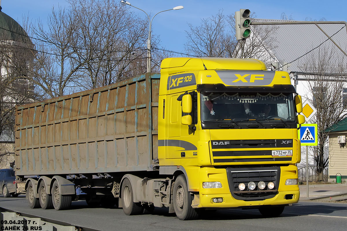 Вологодская область, № Е 732 МР 35 — DAF XF105 FT