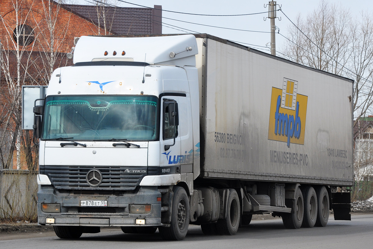 Омская область, № Р 878 ЕТ 55 — Mercedes-Benz Actros ('1997) 1840