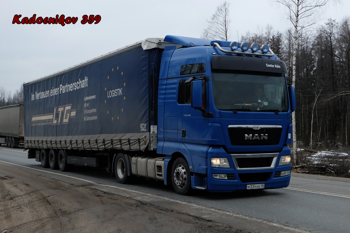 Липецкая область, № М 334 ВВ 48 — MAN TGX ('2007) 18.480