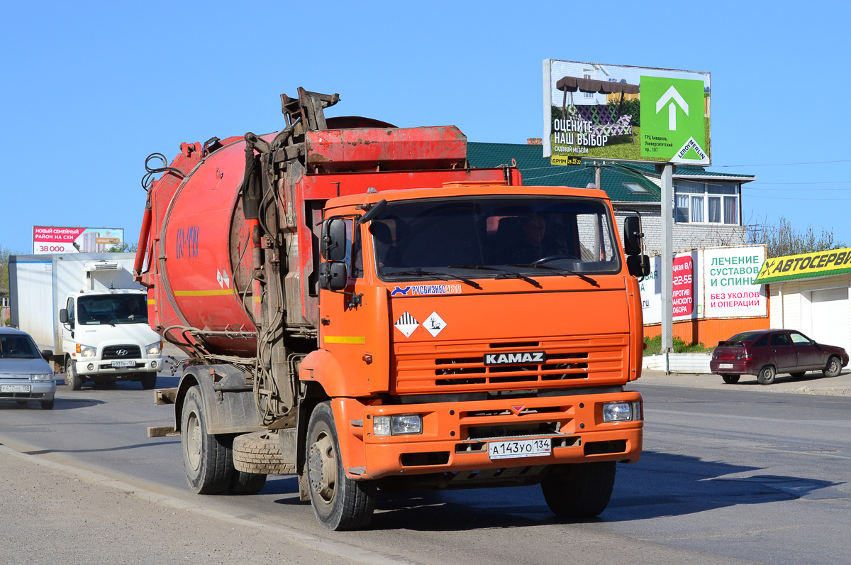 Волгоградская область, № А 143 УО 134 — КамАЗ-53605-62