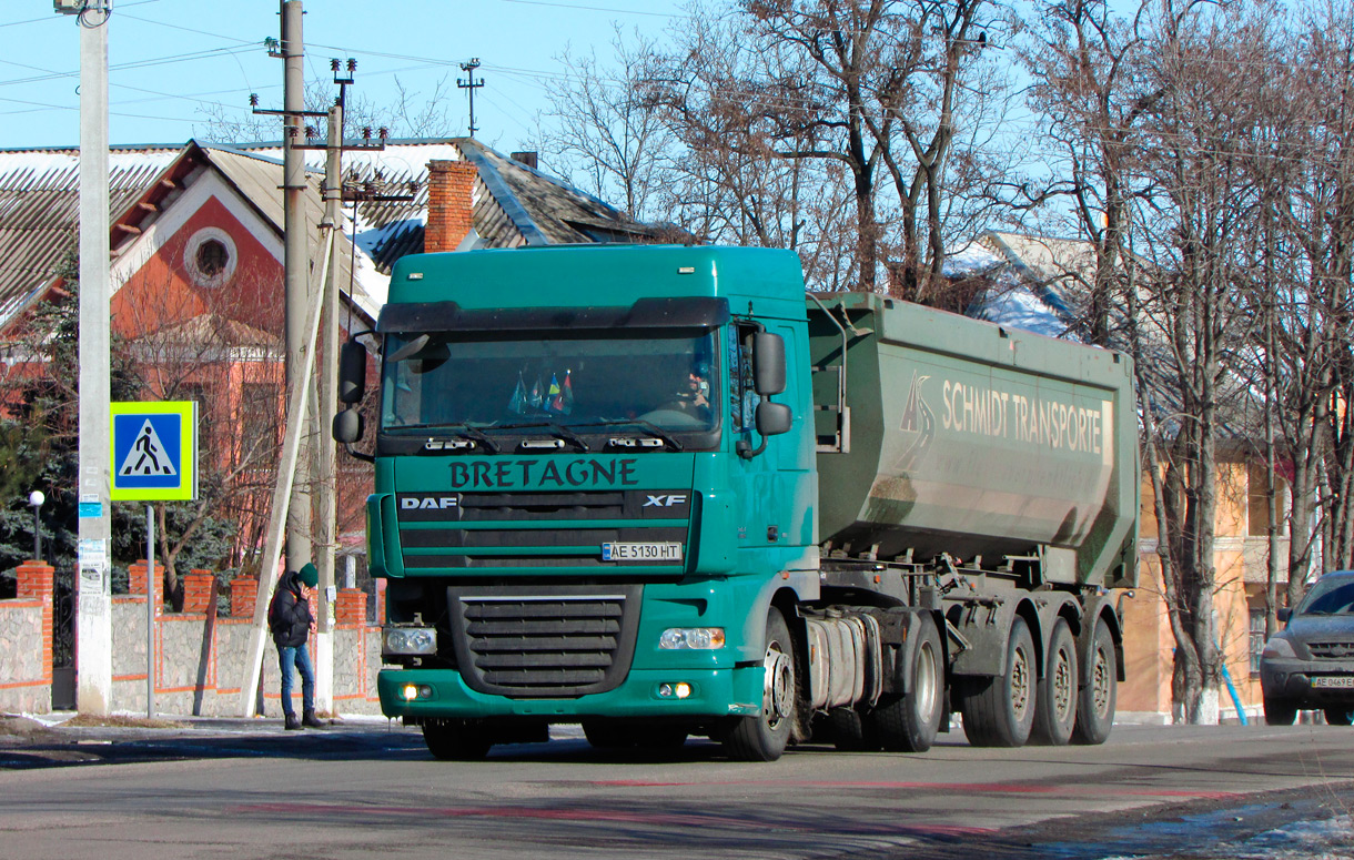 Днепропетровская область, № АЕ 5130 НТ — DAF XF105 FT