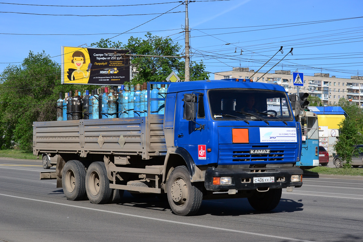 Волгоградская область, № С 406 ХХ 34 — КамАЗ-53215-15 [53215R]