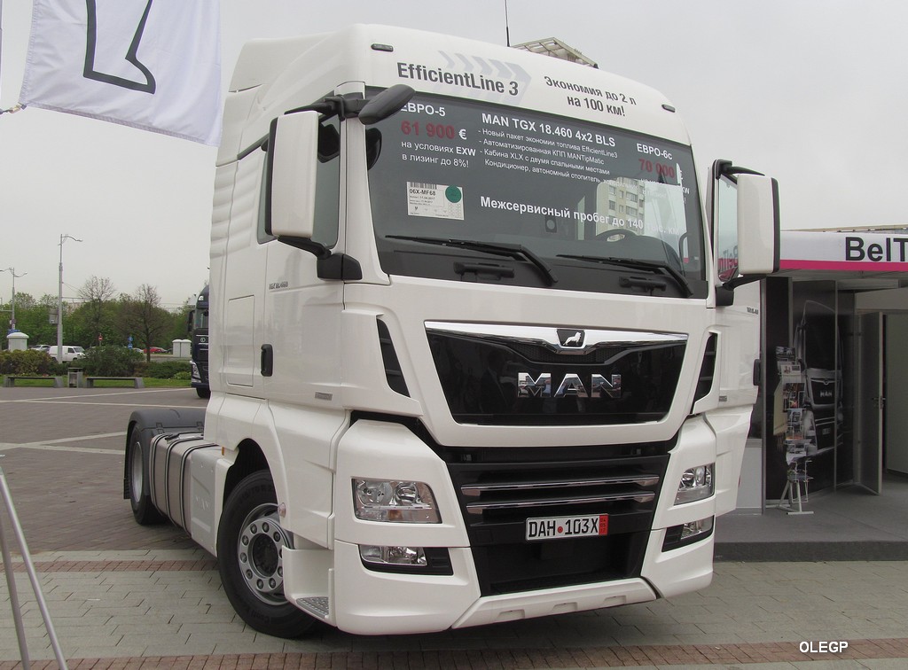 Германия, № DAH 103X — MAN TGX ('2016) 18.460; Минск — Выставка "БАМАП-2017"