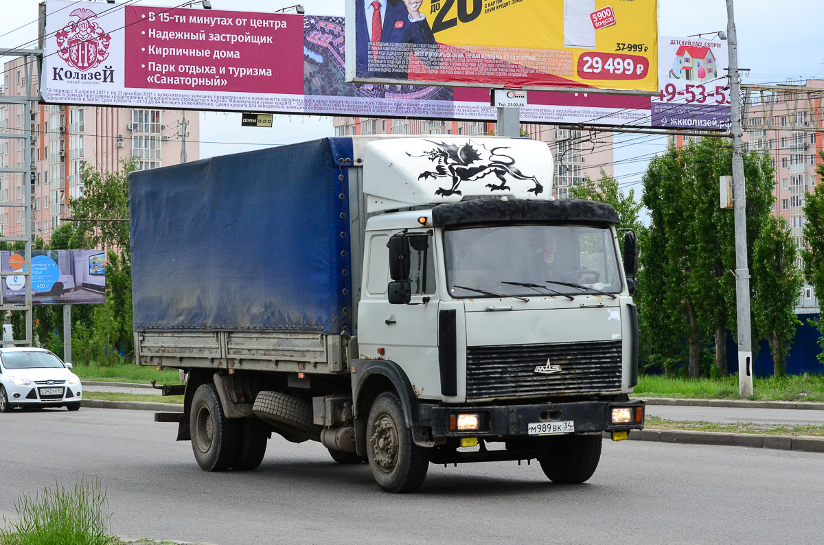 Волгоградская область, № М 989 ВК 34 — МАЗ-53366