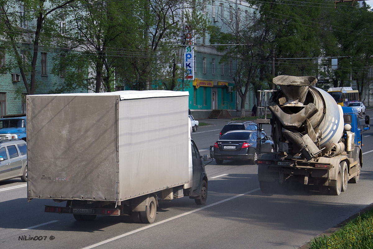 Удмуртия, № Р 004 КР 18 — ГАЗ-33106 "Валдай"; Удмуртия, № У 700 ЕР 18 — КамАЗ-65115-62