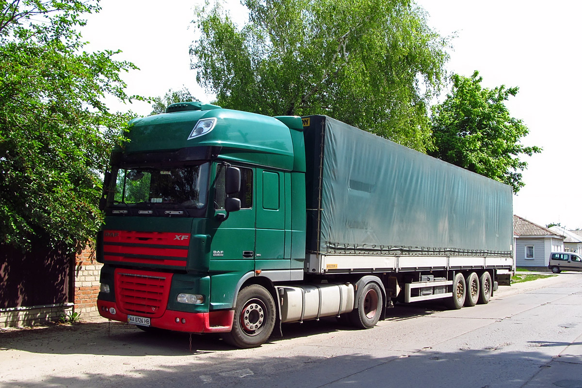 Киев, № АА 0726 НВ — DAF XF105 FT