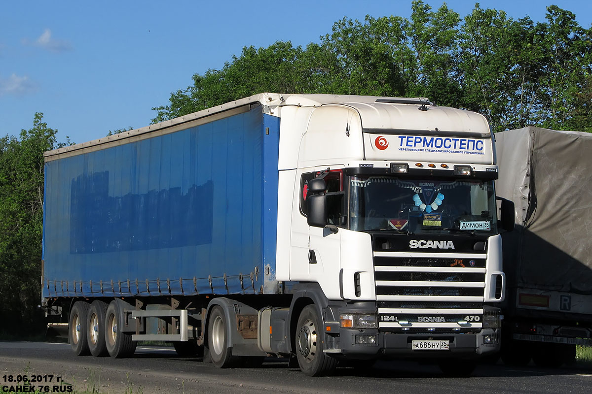 Вологодская область, № А 686 НУ 35 — Scania ('1996) R124L