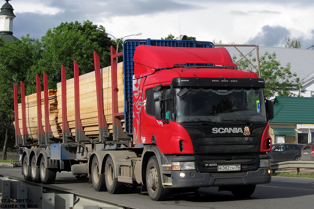 Вологодская область, № В 082 СН 35 — Scania ('2011) P400