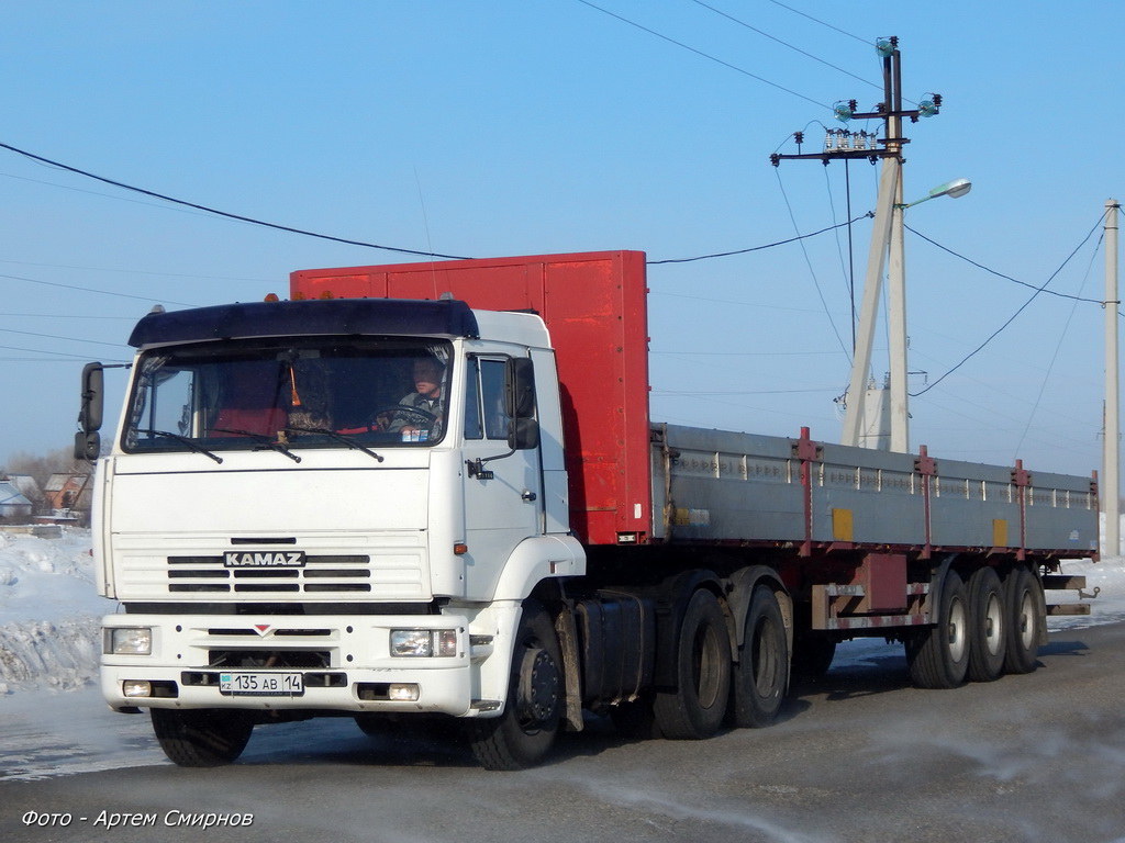 Павлодарская область, № 135 AB 14 — КамАЗ-65116 [651160]