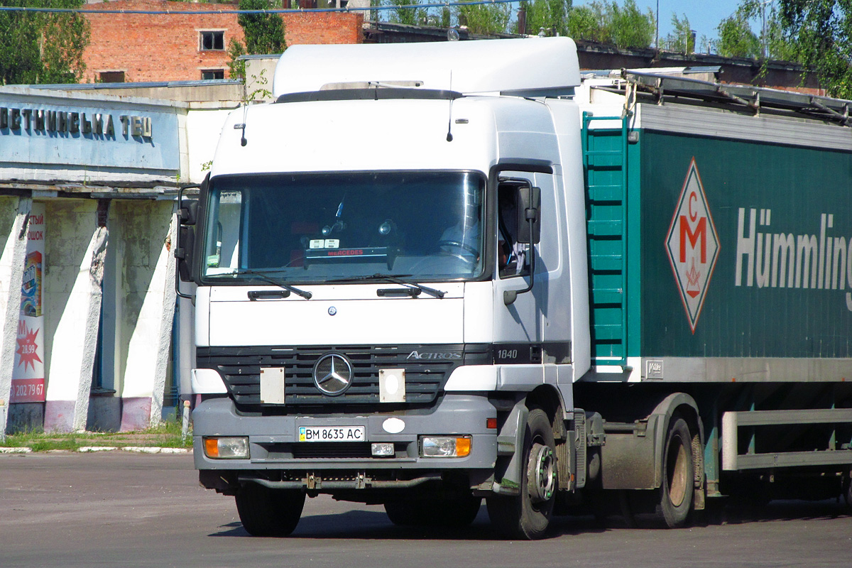 Сумская область, № ВМ 8635 АС — Mercedes-Benz Actros ('1997) 1840