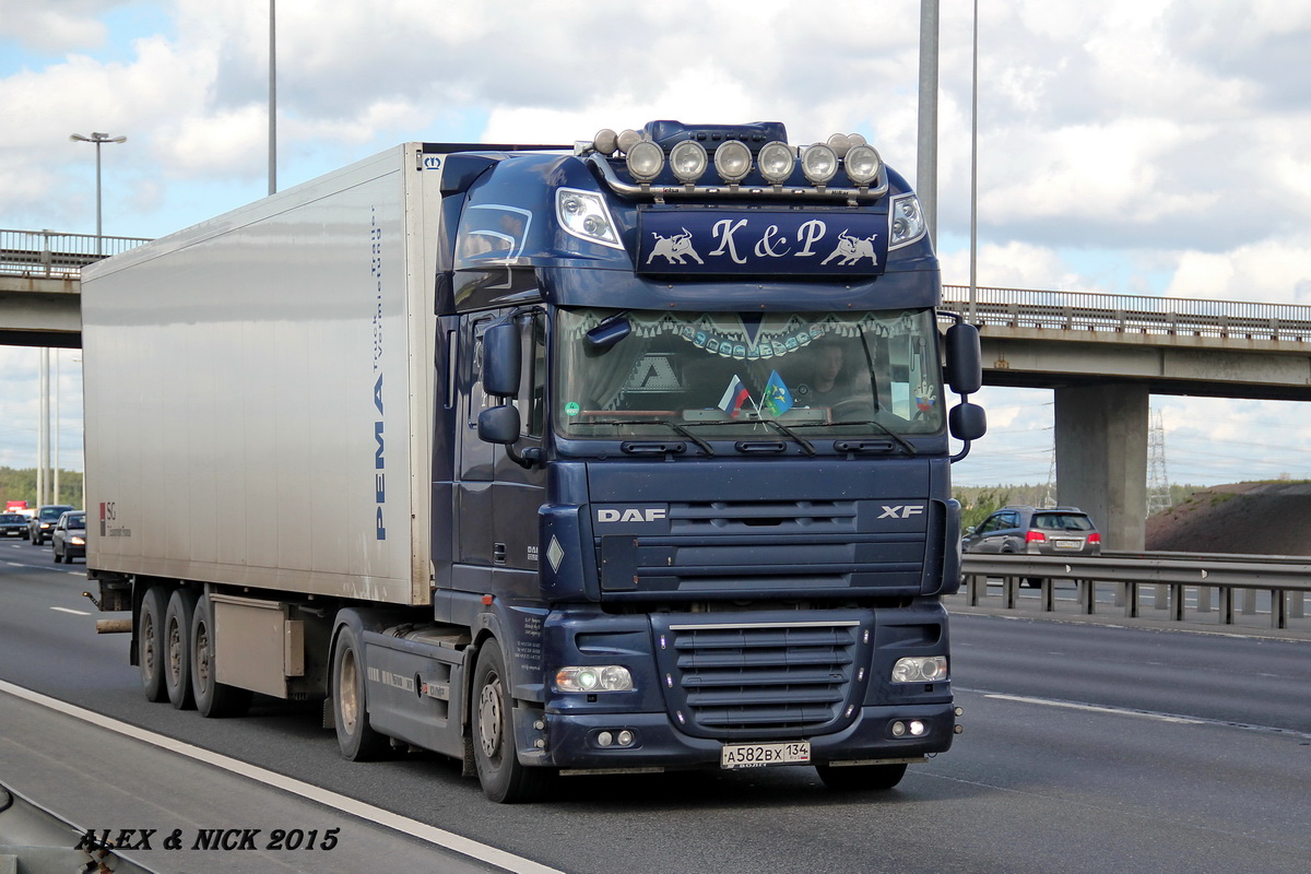 Волгоградская область, № А 582 ВХ 134 — DAF XF105 FT