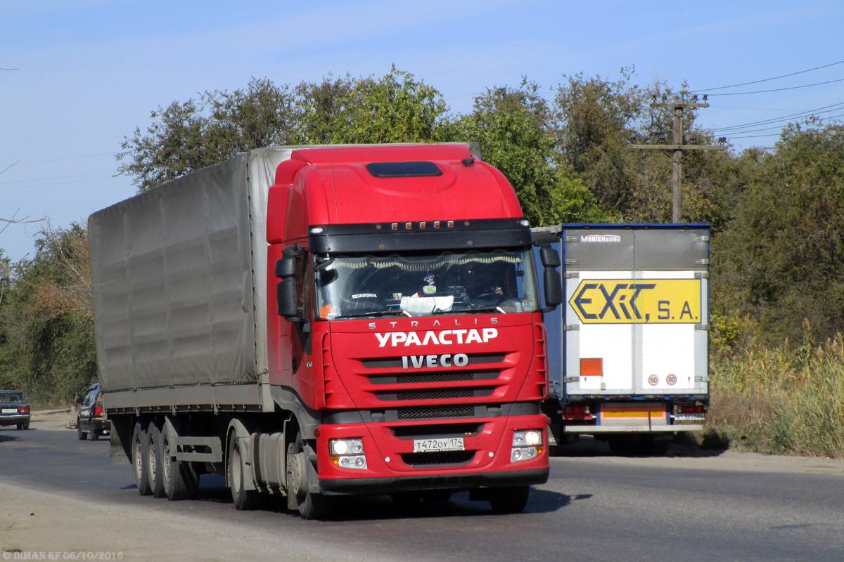 Челябинская область, № Т 472 ОУ 174 — IVECO Stralis ('2007) 450