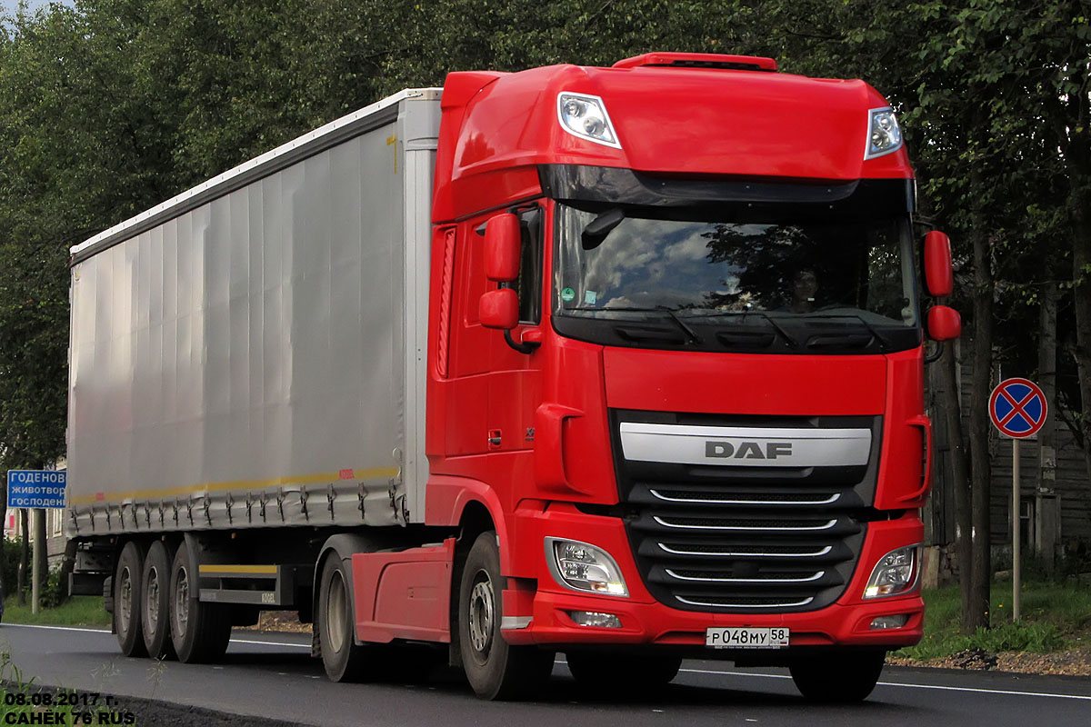 Пензенская область, № Р 048 МУ 58 — DAF XF Euro6 FT