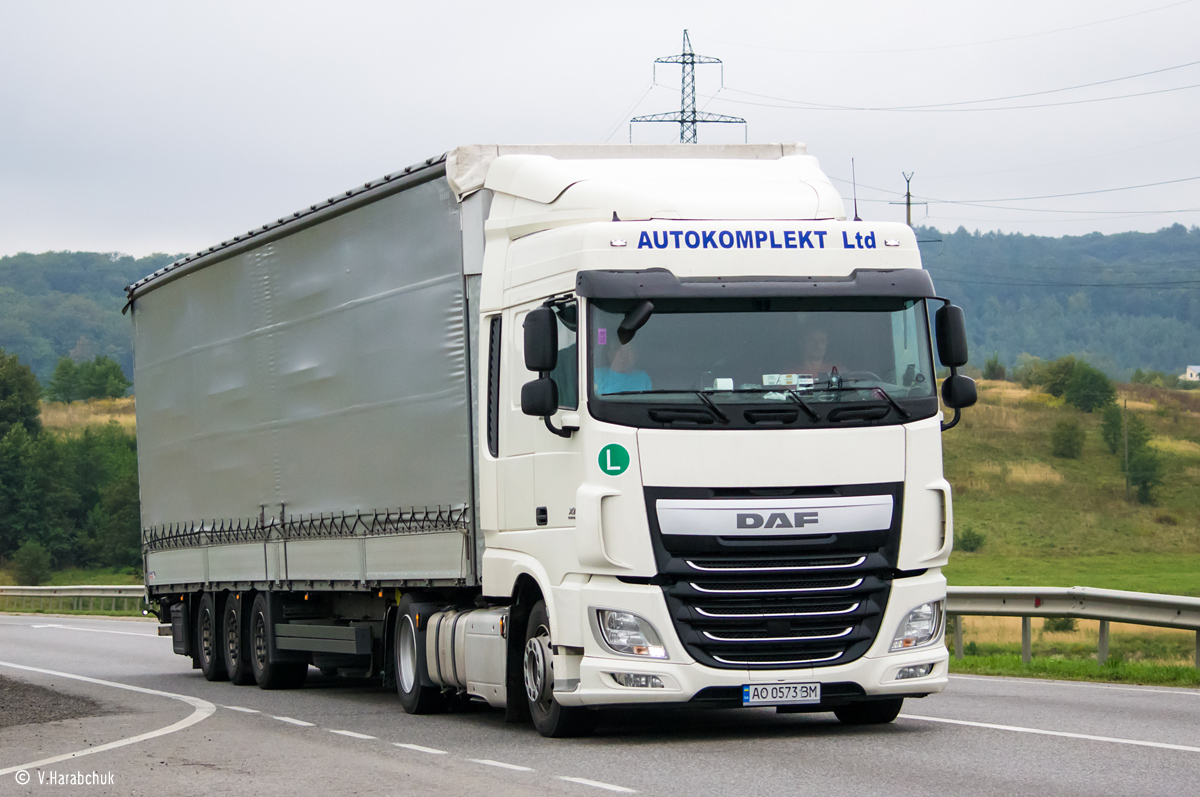 Закарпатская область, № АО 0573 ВМ — DAF XF Euro6 FT