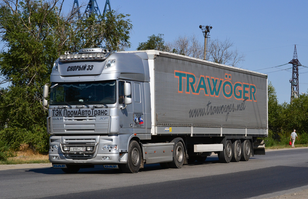 Владимирская область, № У 898 НС 33 — DAF XF105 FT