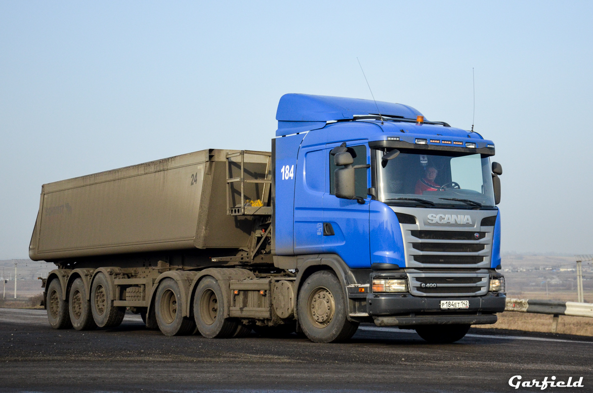 Кемеровская область, № 184 — Scania ('2013) G400; Кемеровская область, № АН 3641 42 — Schmitz Cargobull S.KI (общая модель)