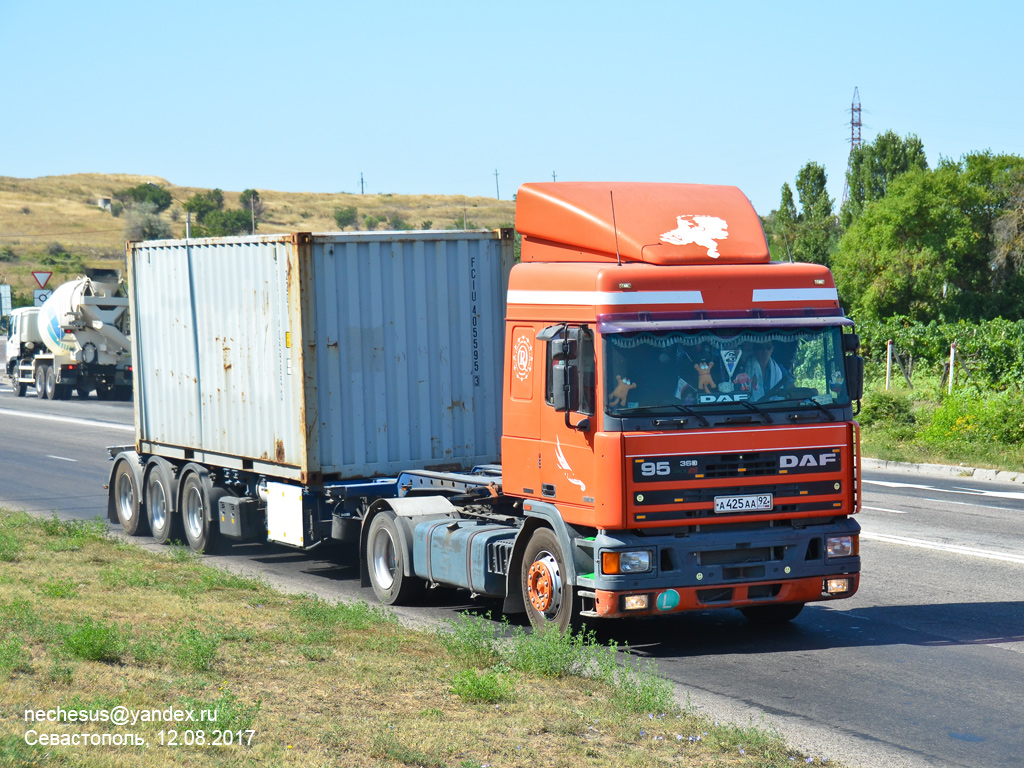 Севастополь, № А 425 АА 92 — DAF 95 FT