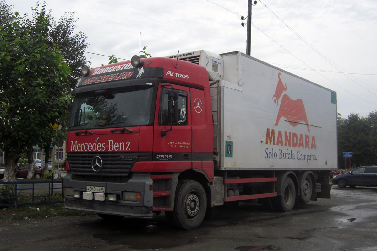 Свердловская область, № Р 040 НН 96 — Mercedes-Benz Actros ('1997) 2535