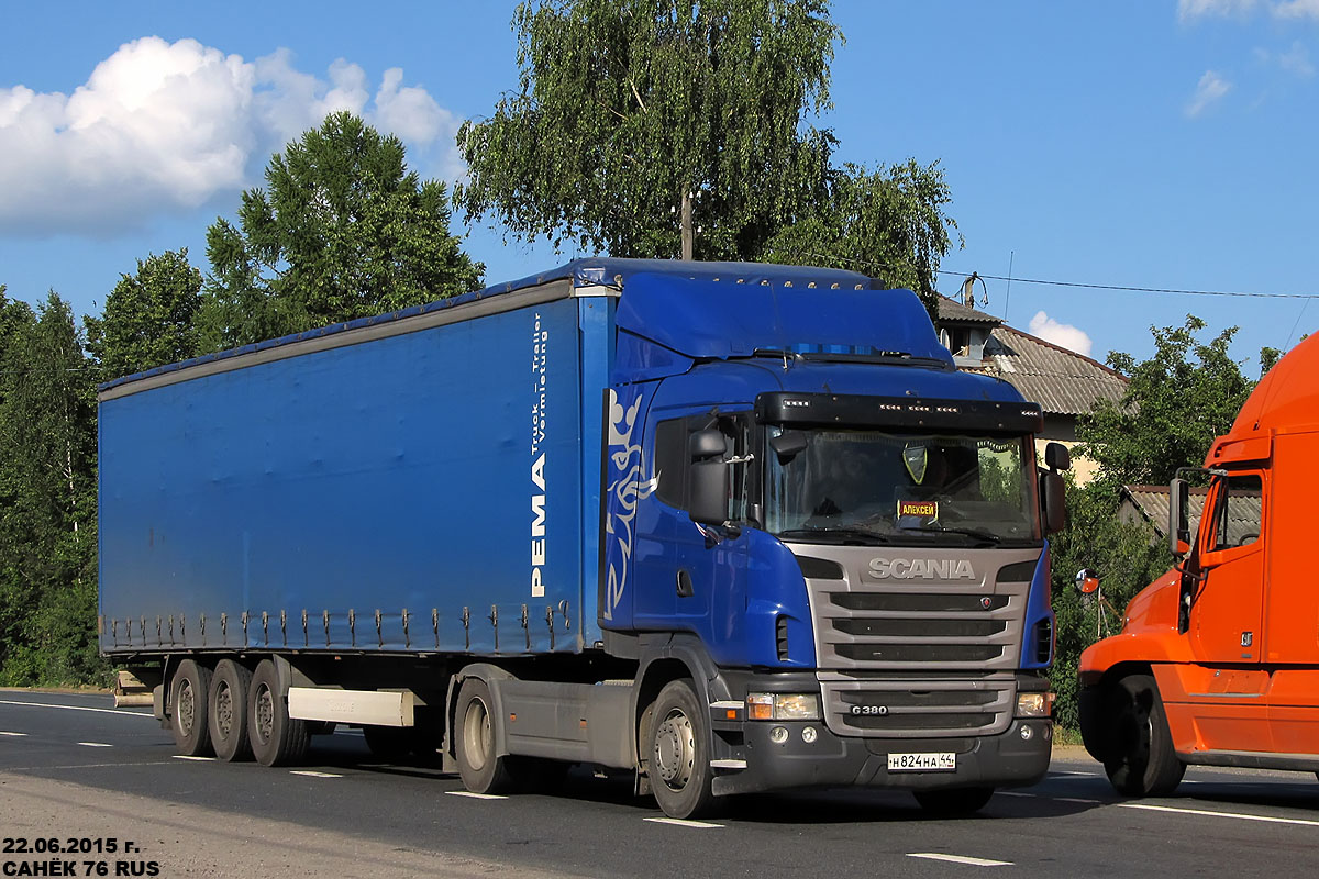 Костромская область, № Н 824 НА 44 — Scania ('2009) G380