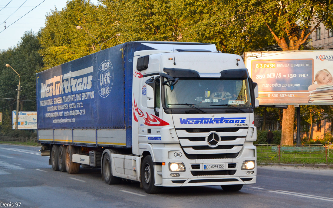 Львовская область, № ВС 0299 ОО — Mercedes-Benz Actros ('2009) 1844