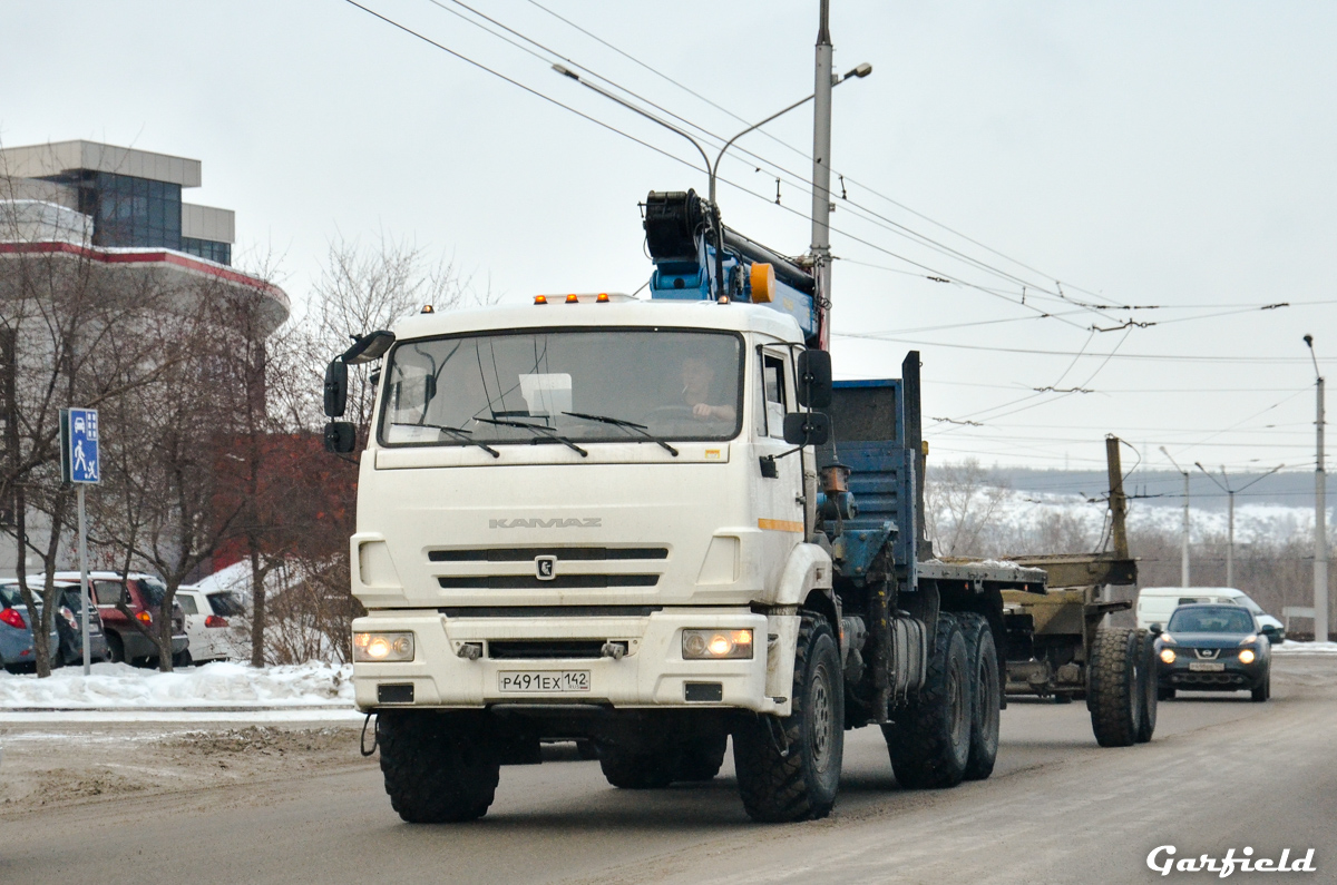 Кемеровская область, № Р 491 ЕХ 142 — КамАЗ-43118 (общая модель)