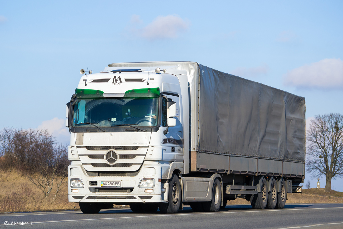 Закарпатская область, № АО 2880 ВВ — Mercedes-Benz Actros ('2009) 1848