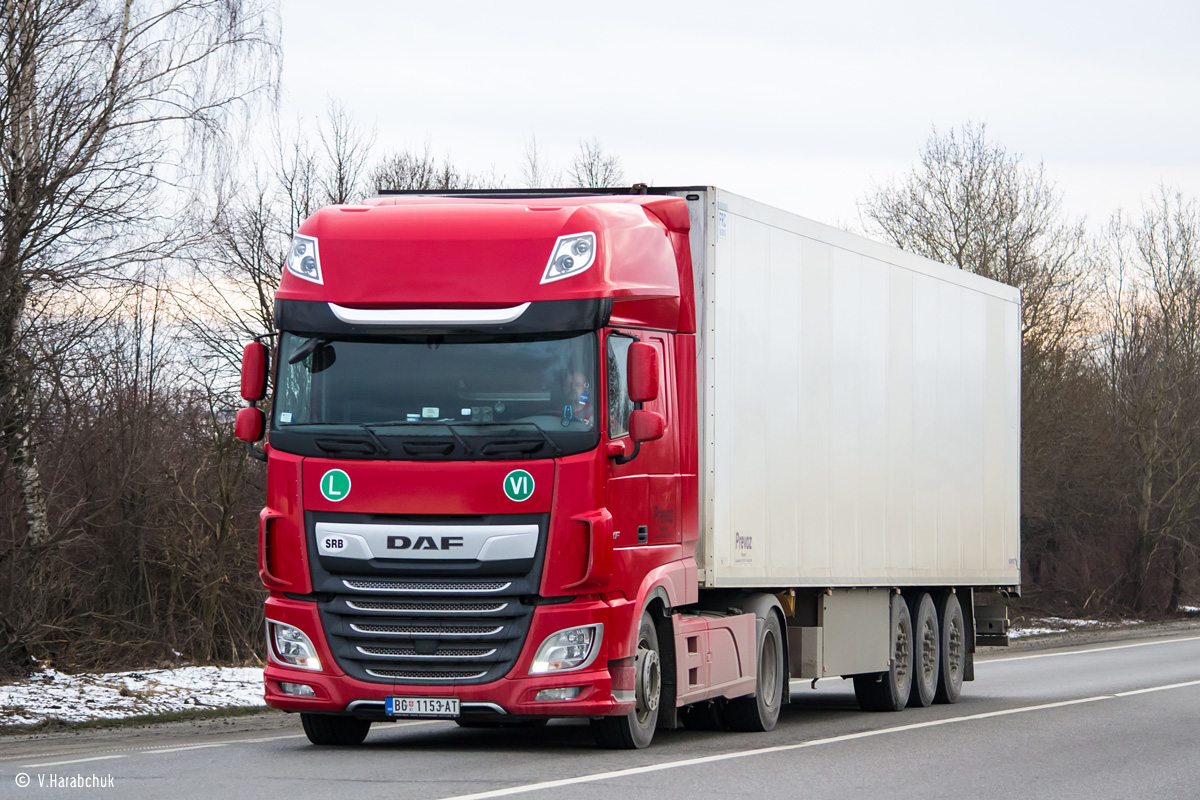 Сербия, № BG 1153-AT — DAF XF Euro6 FT