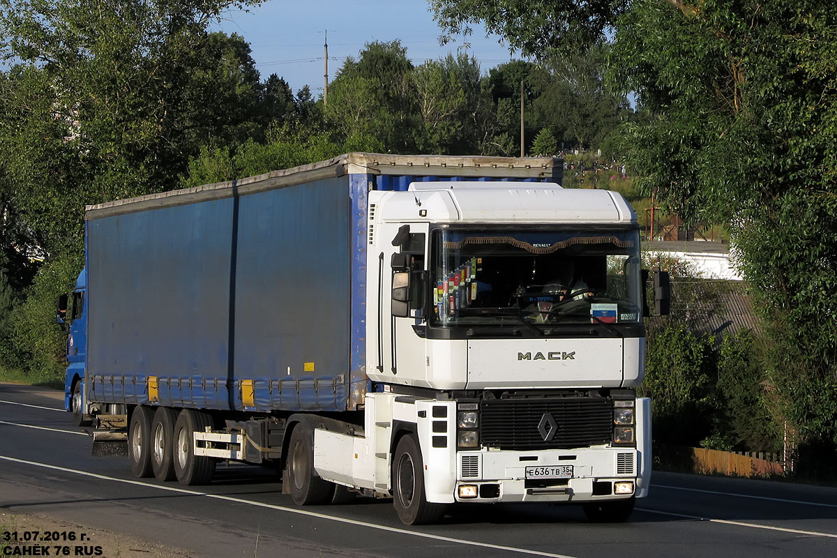 Вологодская область, № Е 636 ТВ 35 — Renault Magnum AE ('1990)