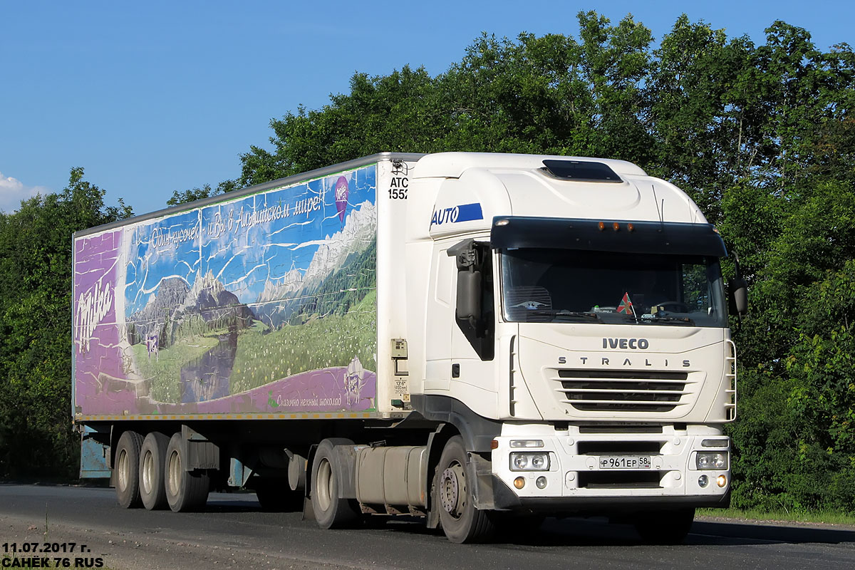 Пензенская область, № Р 961 ЕР 58 — IVECO Stralis ('2002) 430