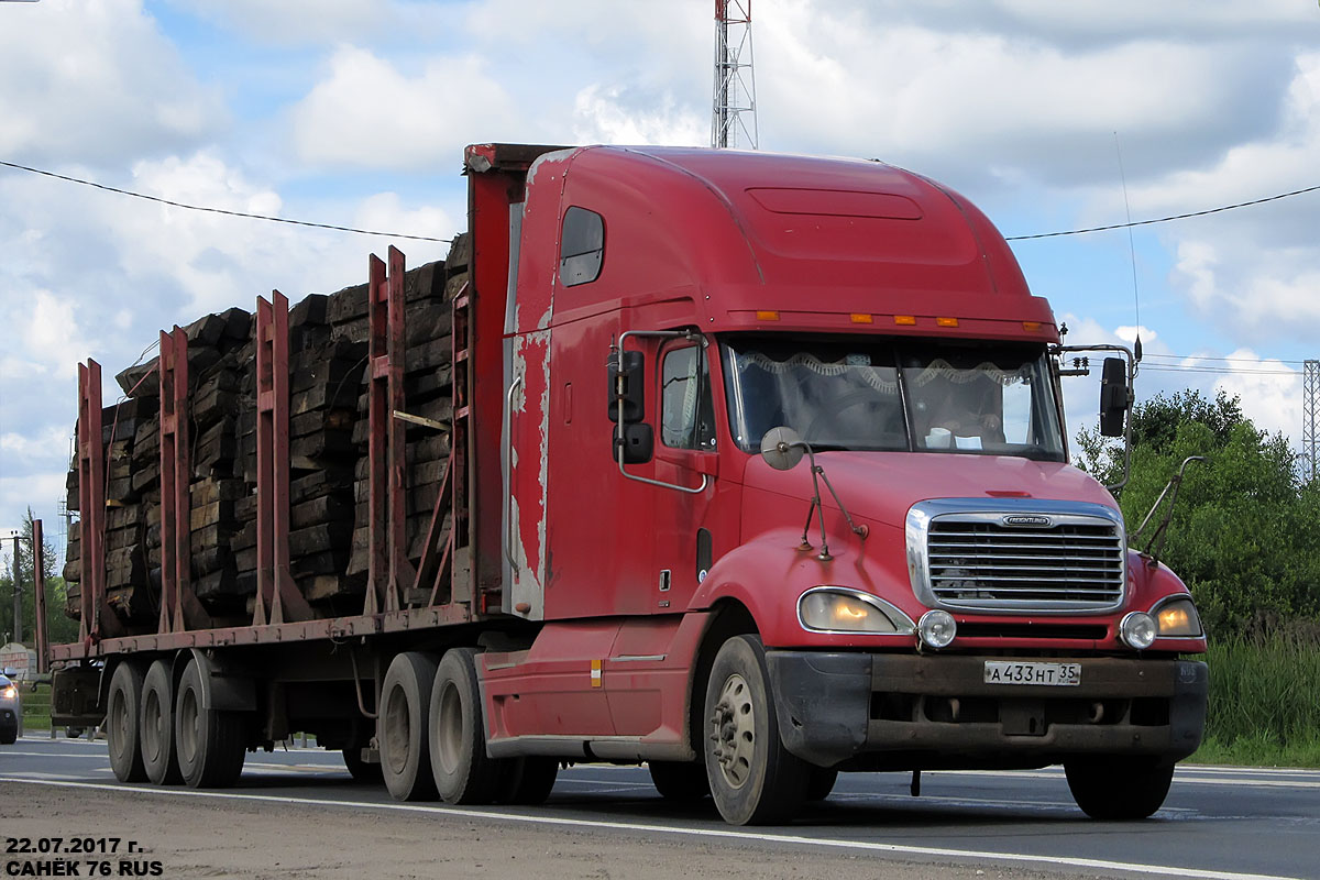 Вологодская область, № А 433 НТ 35 — Freightliner Columbia