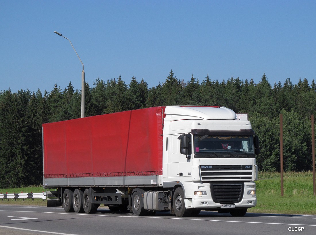 Гомельская область, № АМ 1515-3 — DAF XF105 FT