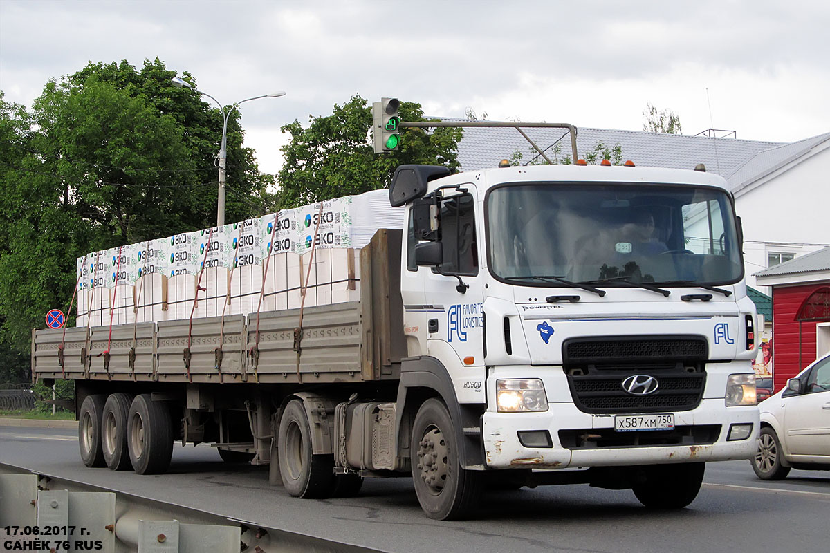 Московская область, № Х 587 КМ 750 — Hyundai Power Truck HD500