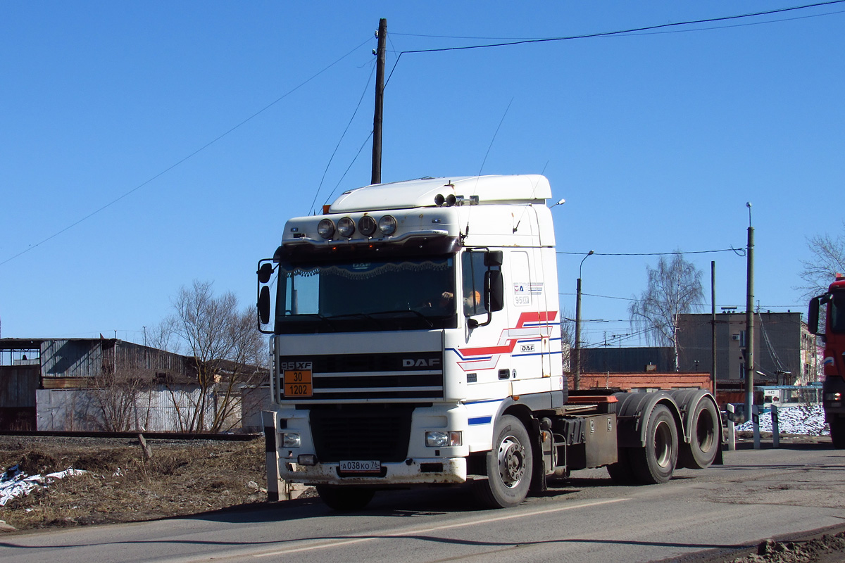 Ярославская область, № А 038 КО 76 — DAF 95XF (общая модель)