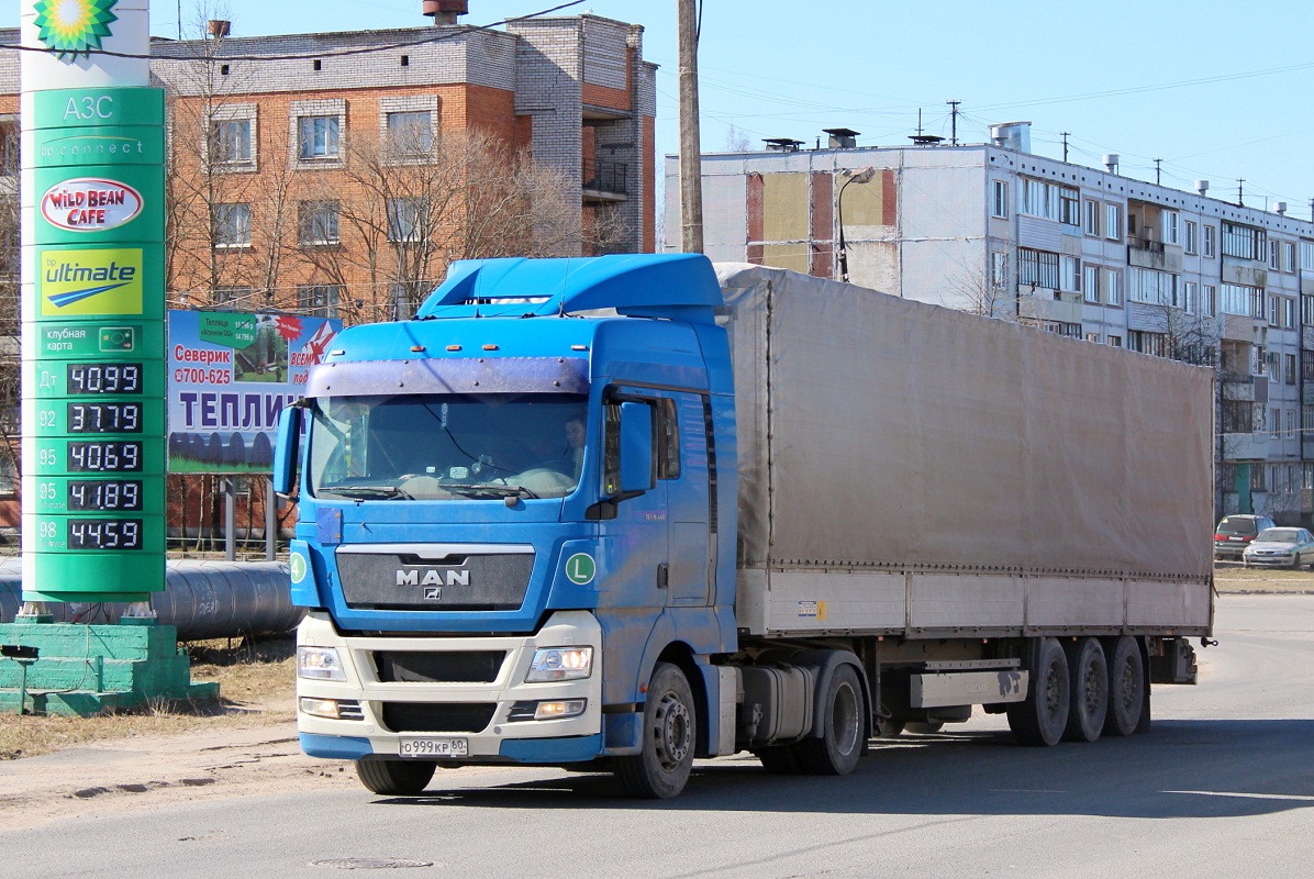 Псковская область, № О 999 КР 60 — MAN TGX ('2007) 18.440