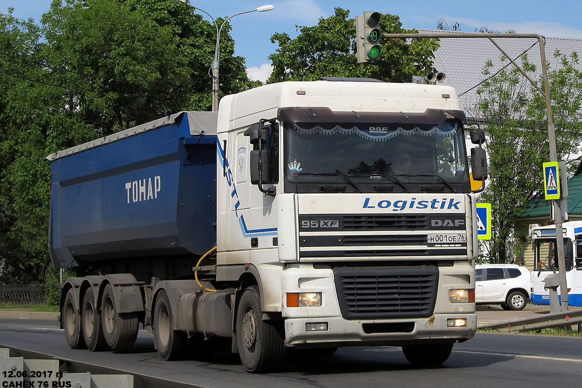 Ярославская область, № Н 001 ОЕ 76 — DAF 95XF FT